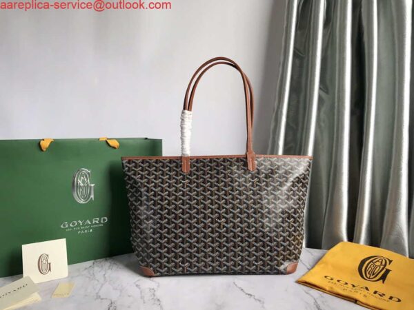 Replica Goyard MMLTY01CL03P Artois MM Bag Brown Black 3