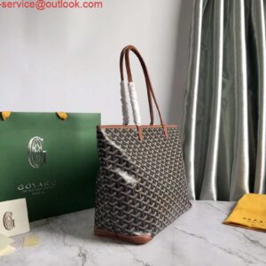 Replica Goyard MMLTY01CL03P Artois MM Bag Brown Black 2