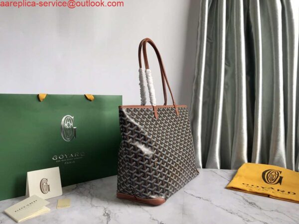 Replica Goyard MMLTY01CL03P Artois MM Bag Brown Black 4