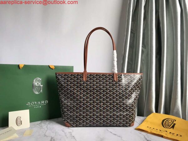 Replica Goyard MMLTY01CL03P Artois MM Bag Brown Black 5