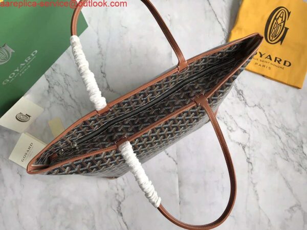 Replica Goyard MMLTY01CL03P Artois MM Bag Brown Black 8