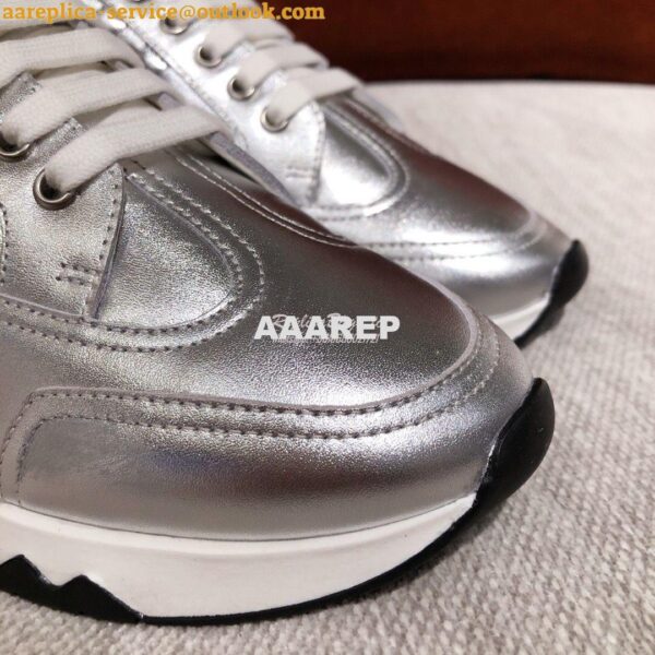 Replica Hermes Sneakers Trail Male/ Female H191168 Metallize Silver 7