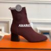 Replica Hermes Volver 60 Ankle Boot H192034 Bordeaux