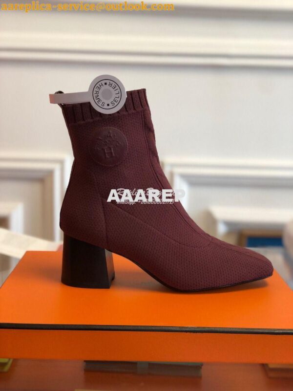 Replica Hermes Volver 60 Ankle Boot H192034 Bordeaux