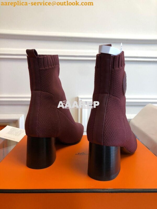 Replica Hermes Volver 60 Ankle Boot H192034 Bordeaux 5