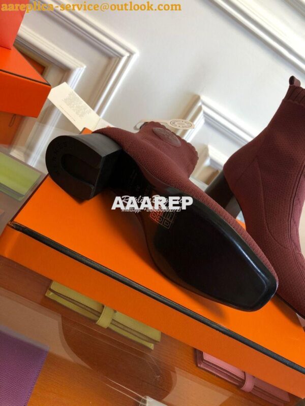 Replica Hermes Volver 60 Ankle Boot H192034 Bordeaux 8