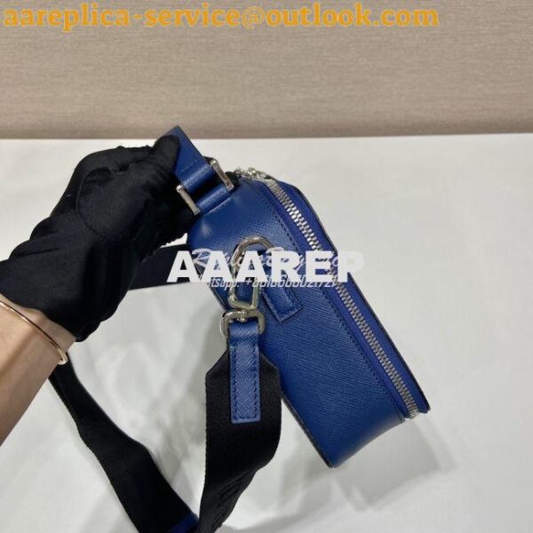 Replica Prada Medium Brique Saffiano Leather Bag 2VH069 Bluette 7