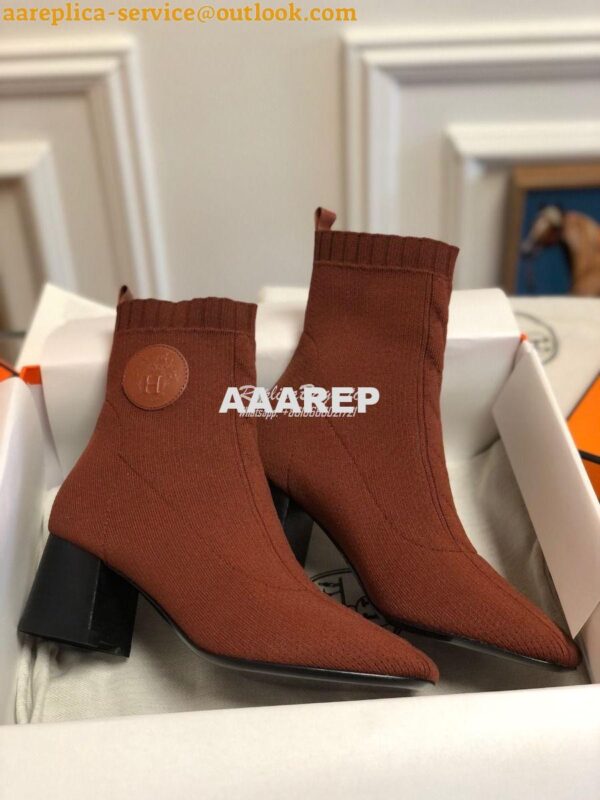 Replica Hermes Volver 60 Ankle Boot H192034 Brown 3