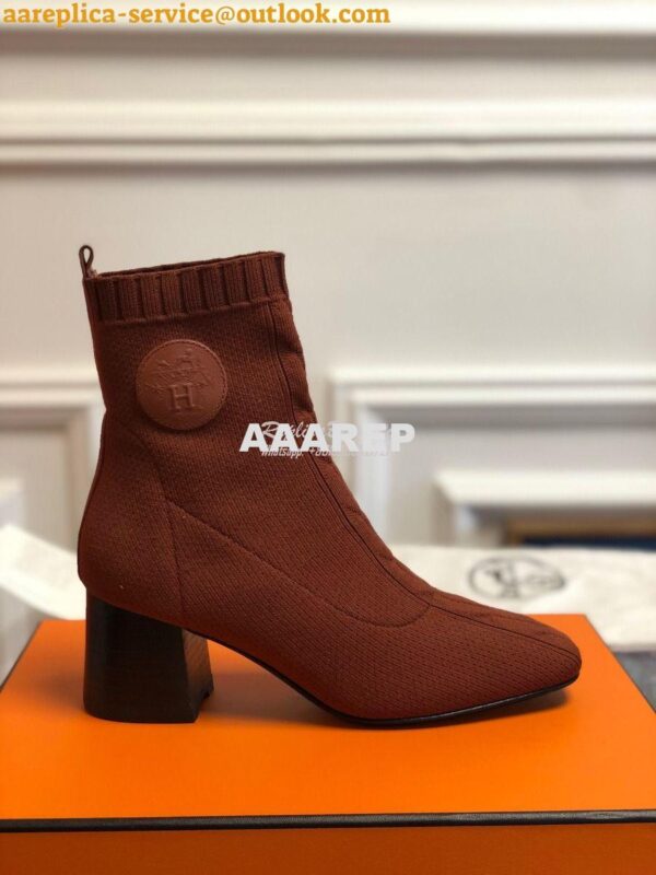 Replica Hermes Volver 60 Ankle Boot H192034 Brown 4