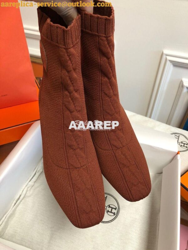 Replica Hermes Volver 60 Ankle Boot H192034 Brown 5