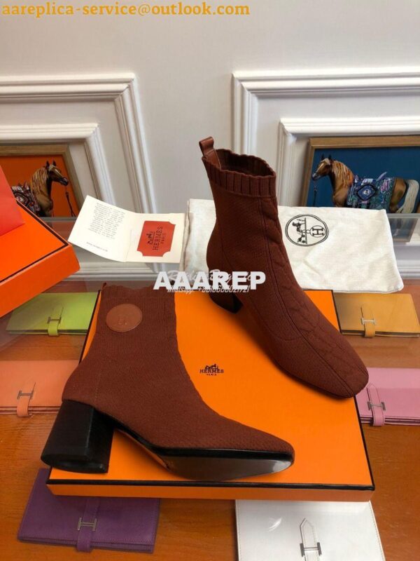 Replica Hermes Volver 60 Ankle Boot H192034 Brown 7