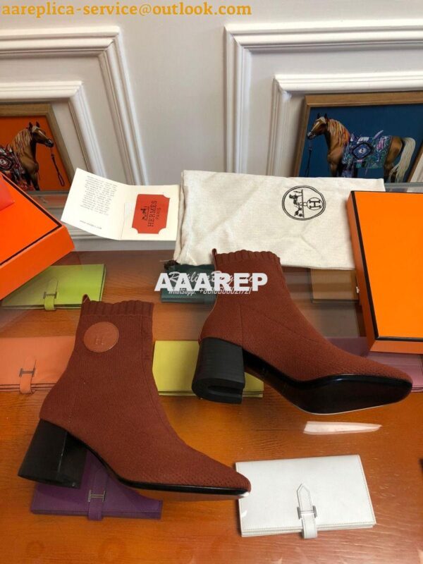 Replica Hermes Volver 60 Ankle Boot H192034 Brown 9