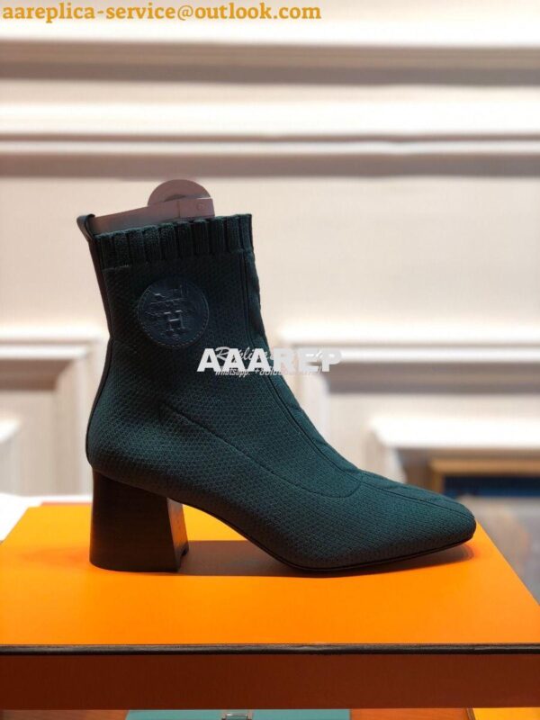 Replica Hermes Volver 60 Ankle Boot H192034 Vert Bosphore 3