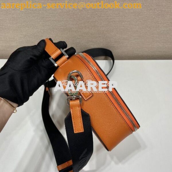 Replica Prada Medium Brique Saffiano Leather Bag 2VH069 Papaya 7