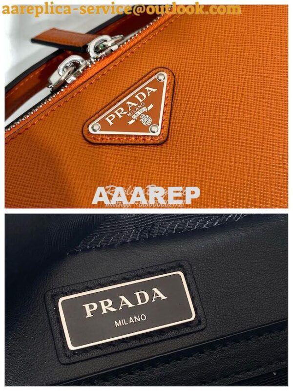 Replica Prada Medium Brique Saffiano Leather Bag 2VH069 Papaya 9