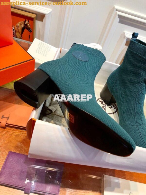 Replica Hermes Volver 60 Ankle Boot H192034 Vert Bosphore 7