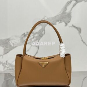 Replica Prada Medium leather handbag 1BA444 Caramel