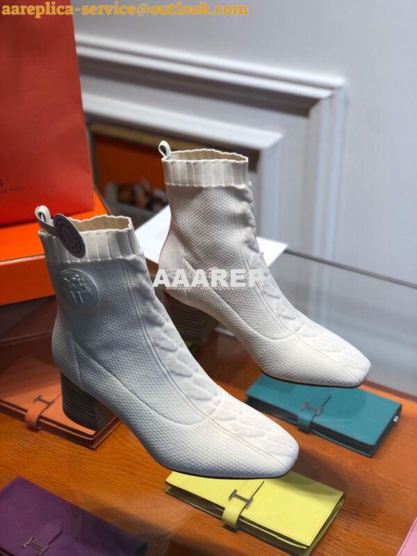 Replica Hermes Volver 60 Ankle Boot H192034 White 3