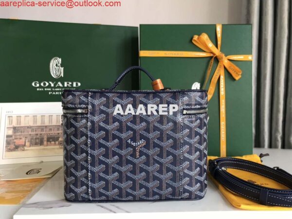 Replica Goyard MUSEVAPMLTY01CL03P Muse Vanity Case PM Bag Navy Blue 5