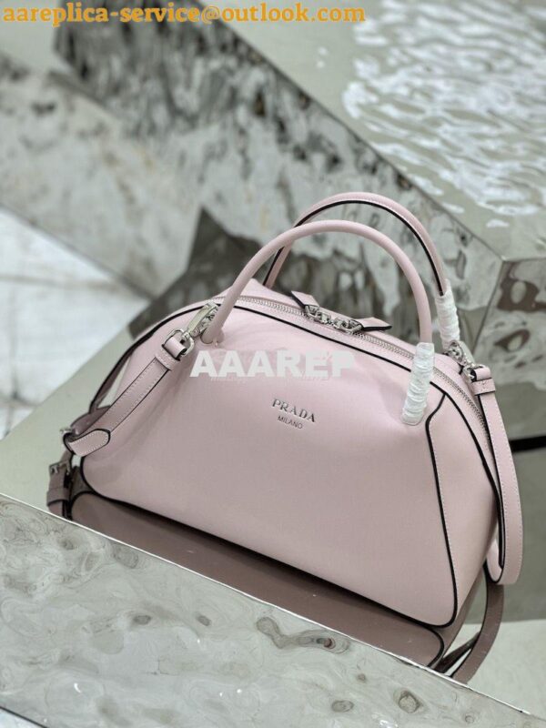 Replica Prada Medium Leather Supernova Handbag 1BA365 Alabaster Pink 3