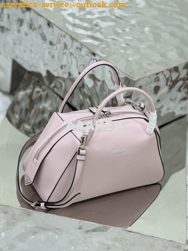 Replica Prada Medium Leather Supernova Handbag 1BA365 Alabaster Pink 5