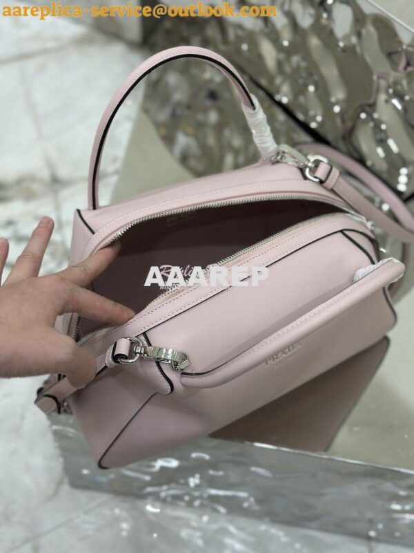 Replica Prada Medium Leather Supernova Handbag 1BA365 Alabaster Pink 11