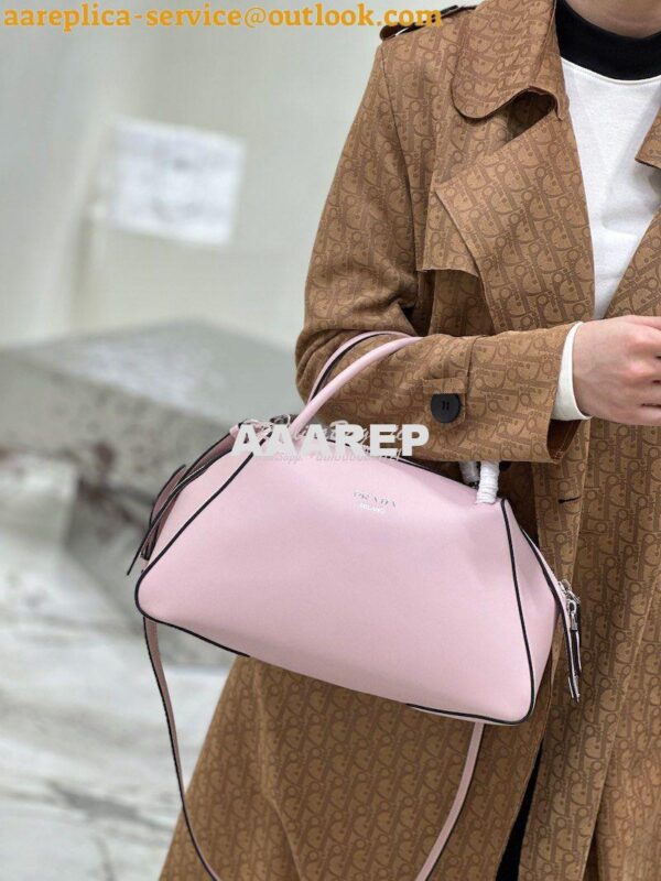 Replica Prada Medium Leather Supernova Handbag 1BA365 Alabaster Pink 13