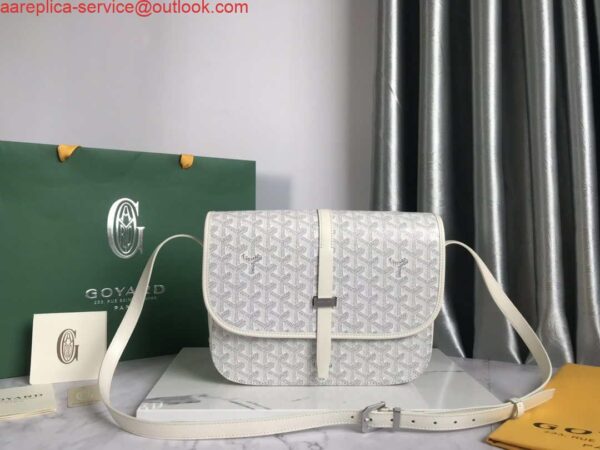 Replica Goyard 2MMLTY01CL01P Belvedere MM Bag GY020183 White 3