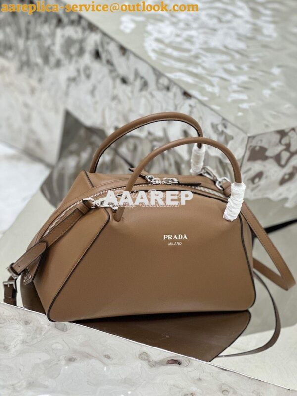 Replica Prada Medium Leather Supernova Handbag 1BA365 Cognac 5