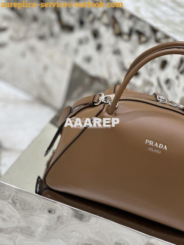 Replica Prada Medium Leather Supernova Handbag 1BA365 Cognac 7