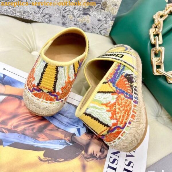 Replica Dior Granville Espadrilles In Lights Embroidered Cotton 14