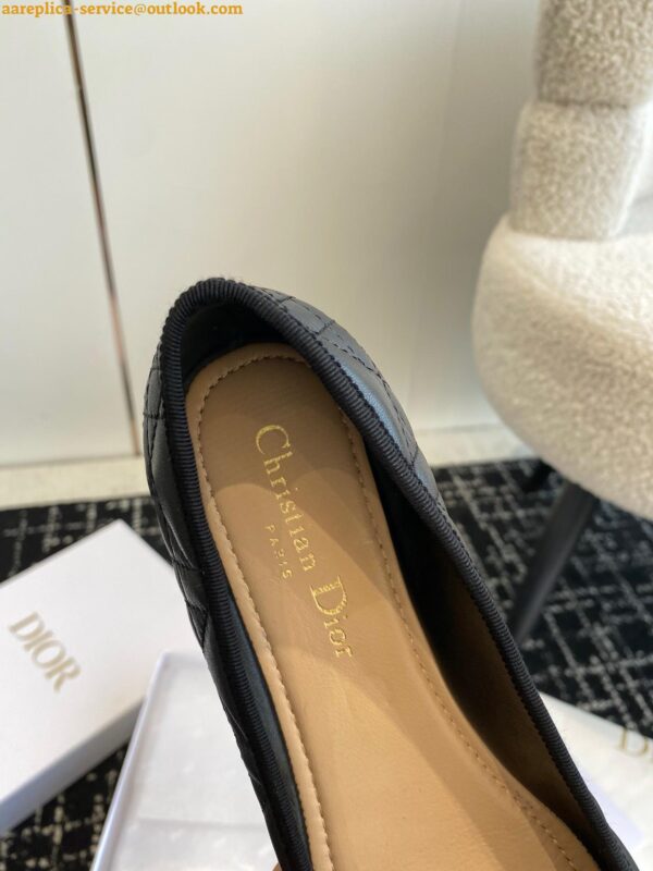 Replica Dior Ballerina Flats in Black Quilted Cannage Calfskin 9