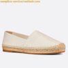 Replica Dior Granville Espadrilles In Rosa Mutabilis Embroidered Cotton