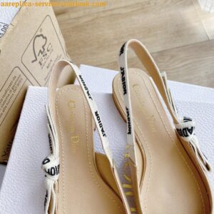 Replica Dior J'Adior Slingback Ballerina Flats In Nude Patent Leather