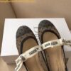 Replica Dior Miss J'Adior Ballerina Flats In Black Technical Canvas