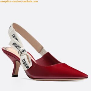 Replica Dior J'Adior Slingback Pumps 65mm In White Patent Calfskin 2