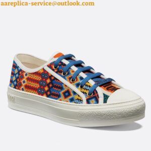 Replica Dior Walk'n'Dior Sneakers In Multicolor Embroidered Canvas 2