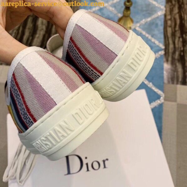 Replica Dior Walk'n'Dior Sneakers In Multicolours Embroidered Canvas