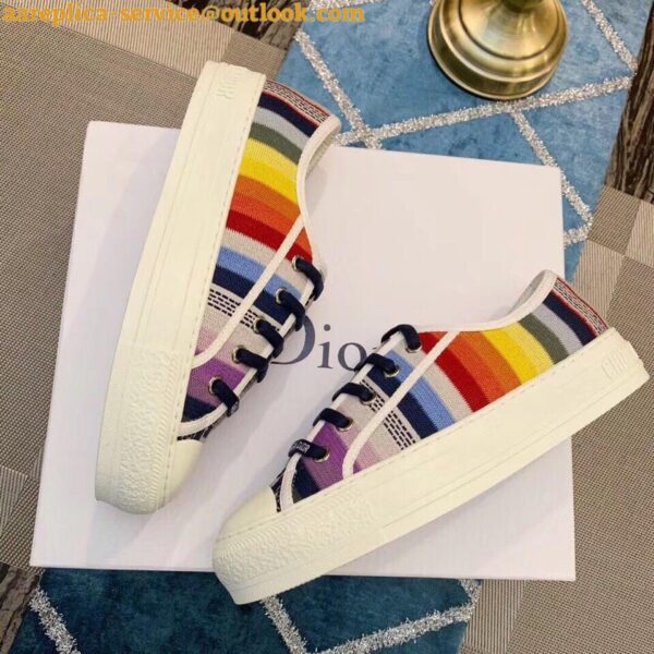 Replica Dior Walk'n'Dior Sneakers In Multicolours Embroidered Canvas 3