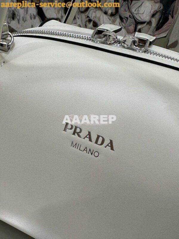 Replica Prada Medium Leather Supernova Handbag 1BA365 White 9