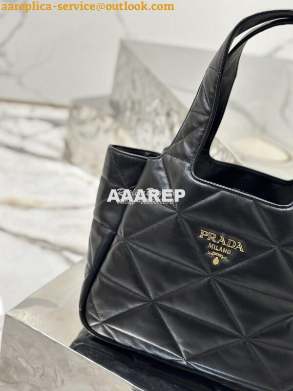 Replica Prada Medium Nappa-leather Tote Bag with Topstitching 1BG450 B 7