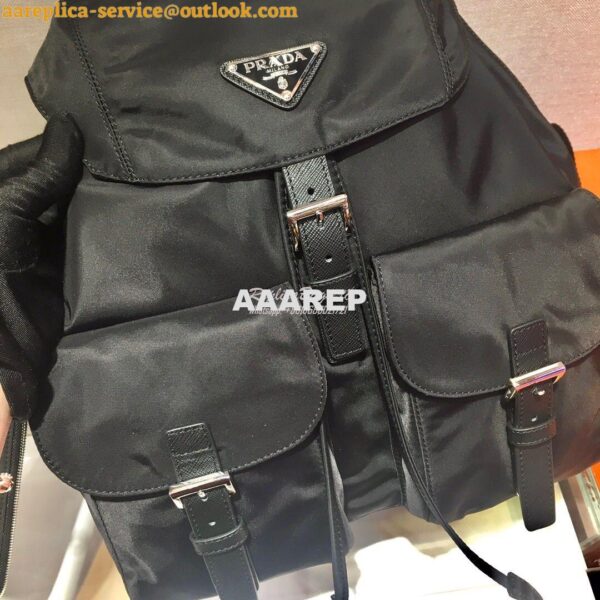 Replica Prada Medium Nylon Backpack 1BZ811 Black 5