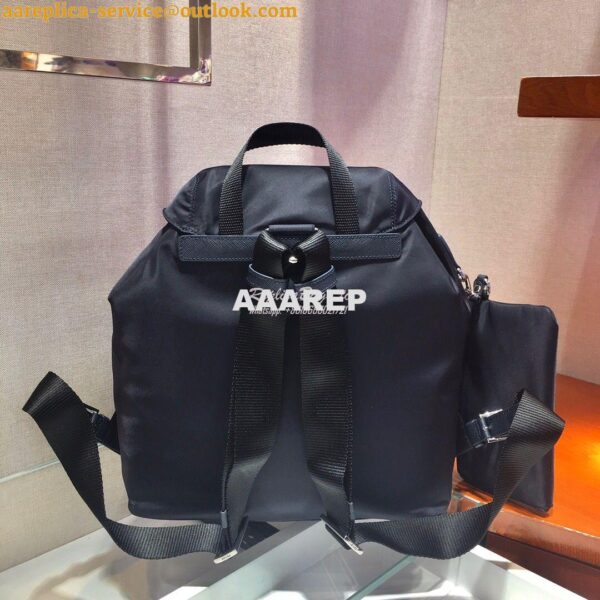 Replica Prada Medium Nylon Backpack 1BZ811 Navy 6