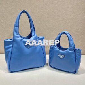 Replica Prada Medium padded Prada Soft blue nappa leather bag 1BG413