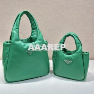 Replica Prada Medium padded Prada Soft green nappa leather bag 1BG413