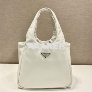 Replica Prada Medium padded Prada Soft white nappa leather bag 1BG413 2