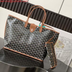 Replica Goyard ANJOUSPMLCG03TY01P Anjou PM Bag Black and Tan