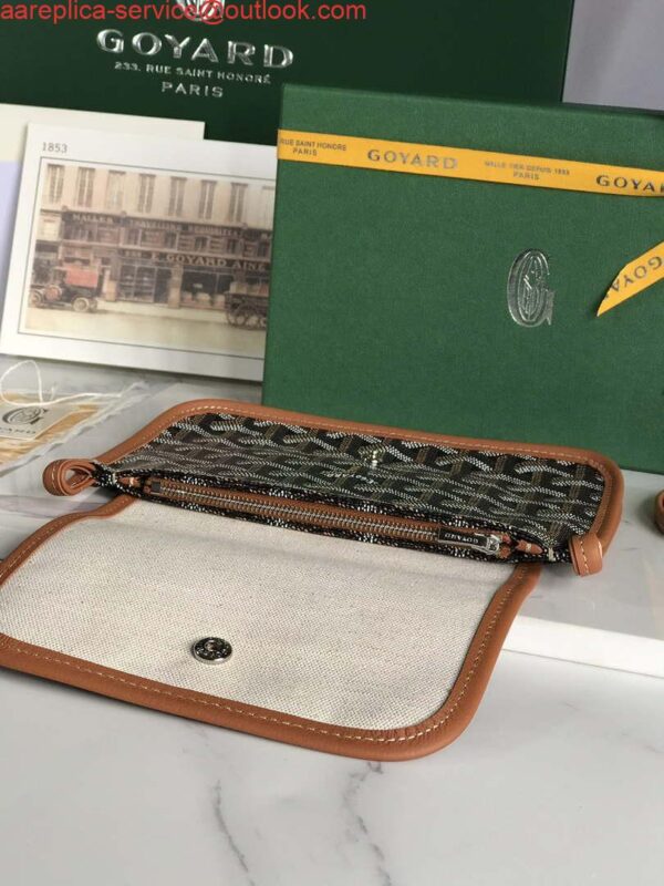 Replica Goyard PLUMETPMLTY50CL50P Portefeuille Plumet Pocket Wallet Black& Brown 7