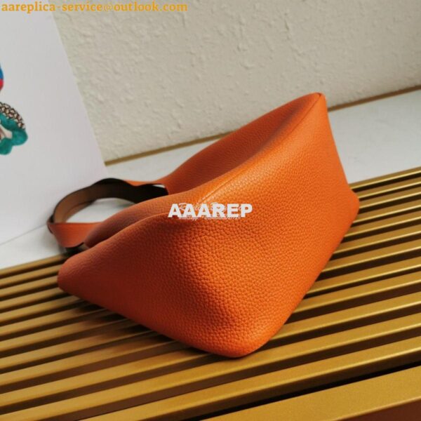 Replica Prada Leather Handbag 1BG335 Orange 11