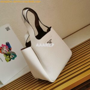 Replica Prada Leather Handbag 1BG335 White 2